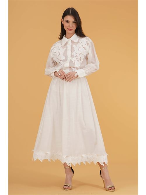 Camicia con ricamo twins fantasy | T4973TWHITE